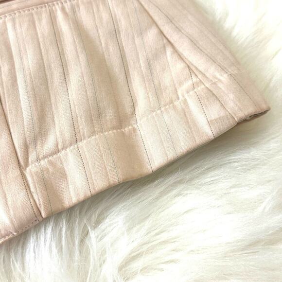 VINCE 8 Light Pink Blush Button-Front Pinstriped Blazer Jacket Pockets - Picture 7 of 13